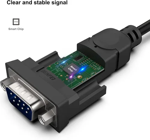 Vista 6 de BENFEI Cable adaptador USB a serie, 1.83 m USB a RS-232 macho (9 pines) DB9, chipset Prolific, compatible con Windows 11/10/8.1/8/7, Mac OS X 10.6