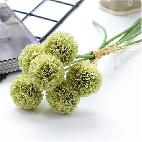 Vista 5 de HEXEH Artificial Flowers 6Pcs/Bundle mini Chrysanthemum Flower Ball Silk Artificial Flowers for Wedding Decoration Bridal Flores Decoration Bouquets