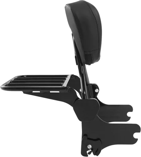 Vista 8 de TCMT Barra de equipaje Sissy Bar negro con kit de herramientas de acoplamiento para Harley Touring Road Glide Road King FLHT FLHT FLHX FLTR