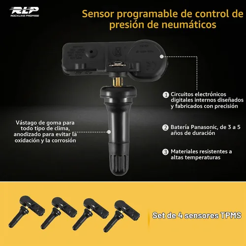 Vista 2 de TPMS Sensor de presión de neumáticos TPMS Sensores Set de 4 315 MHz compatibles con Ford Lincoln Mercury Reemplaza DE8T-1A180-AA 9L3Z-1A189-A