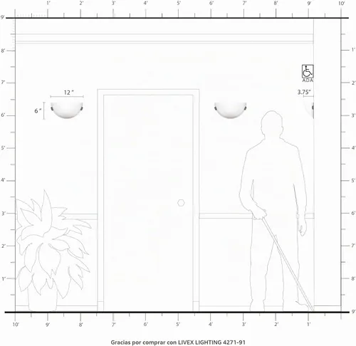 Vista 7 de Livex Lighting 4271-91 Home Basics Lámpara de pared de 1 luz de níquel cepillado con cristal de alabastro blanco Vidrio de alabastro blanco