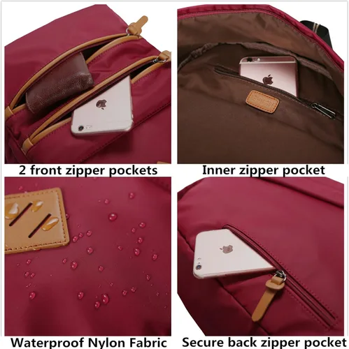 Vista 7 de Gysan - Mochila escolar ligera e impermeable para hombre y mujer