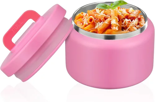 Vista 14 de PIQUEBAR - Termo infantil de 8 onzas para alimentos calientes, pequeño recipiente térmico de acero inoxidable, termo de boca ancha fácil de abrir