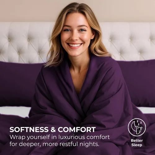 Vista 70 de Pure Bedding Juego de Sábanas Twin - Sábanas de Cama de Microfibra Ultra-Suave 1800 - Doble Cepillado - Bolsillos Profundos - Ajuste Fácil - Extra