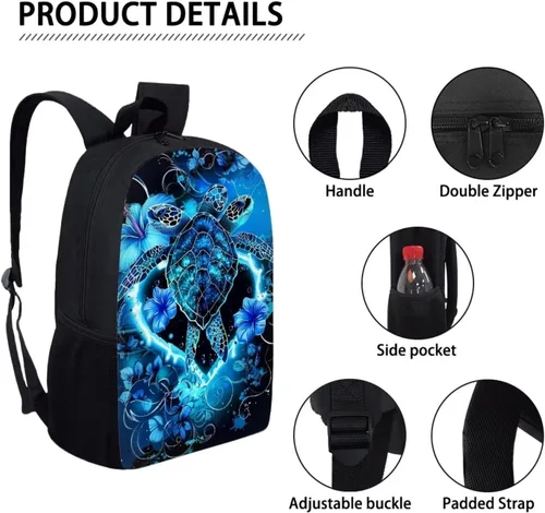 Vista 58 de HUGS IDEA Los animales frescos 3D niños escuela libro bolsa niños impresión mochilas, Baloncesto, Moderno