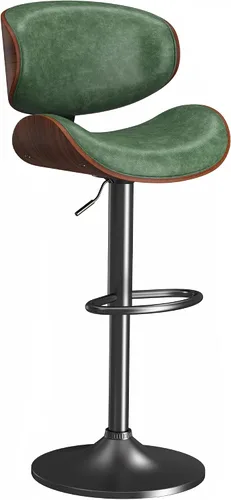 Vista 10 de YaFiti Taburetes de bar modernos giratorios, taburetes de bar altura de mostrador con respaldo para bar, cocina, comedor, color marrón