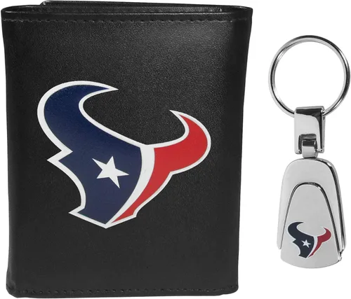 Vista 8 de Siskiyou Sports NFL unisex Tri-fold Wallet & Steel Key Chain