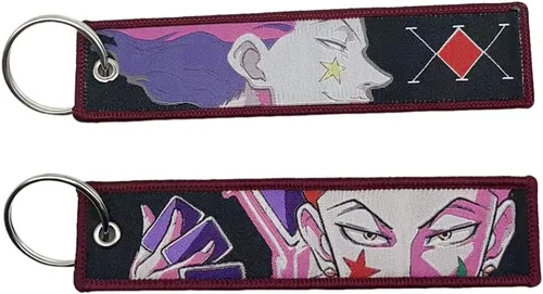 Vista 10 de 1 Pack Anime Etiqueta de Llavero Jet Etiqueta de Llavero Dibujos Animados Bordados con Llavero para Motocicletas Accesorios de Coche