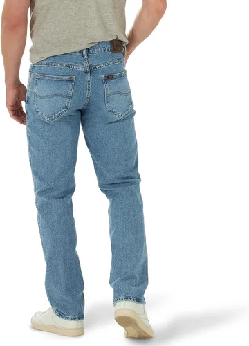 Vista 3 de Lee - Pantalones vaqueros rectos de ajuste relajado para hombre Azul hielo.