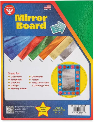 Vista 10 de Hygloss 25 hojas de tablero de espejo para artes y manualidades, 5 x 7 pulgadas, papel de cartulina plateado metálico, para hacer tarjetas, bodas
