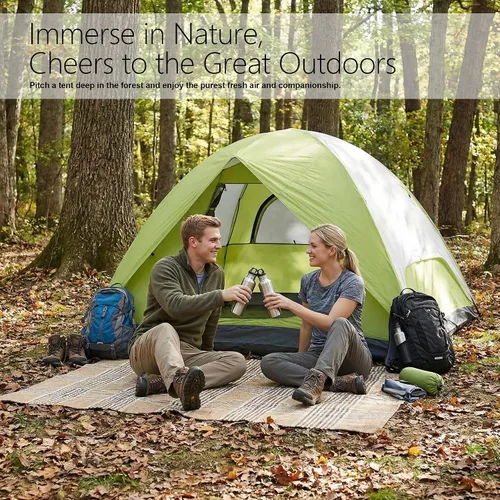 Vista 5 de Camping Tents Outdoor Tents, 4/6 Person Family Camping Tent,Heavy Duty,Waterproof Windproof, Oxford Fabric Ground Cloth Fishing, Hiking, Summer