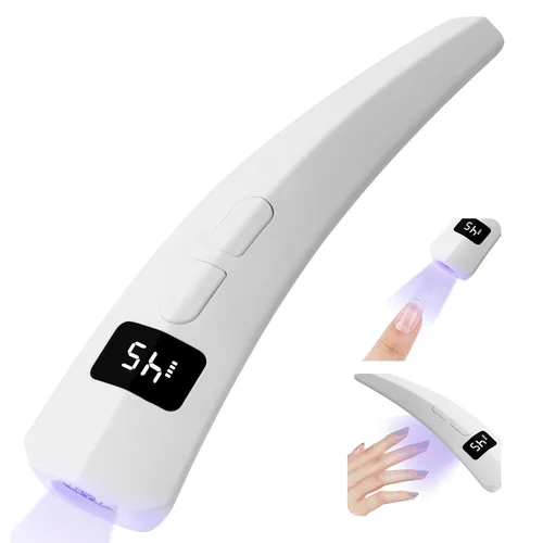 Vista 9 de SAVILAND Lámpara LED UV para uñas: Mini luz UV de 36 W para uñas de gel con soporte para cepillo de uñas, lámpara de uñas de gel y luz de curación