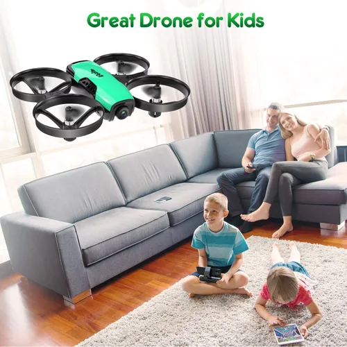 Vista 7 de Loolinn Dron para niños de 8 años o más, regalo con cámara, mini dron, cuadricóptero con control remoto con cámara ajustable de 90°, seguro