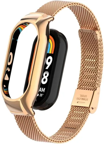 Vista 9 de HOPMC Correa de reloj compatible con Xiaomi mi Band 8 correas ajustables con hebilla de metal impermeable correa de repuesto accesorios