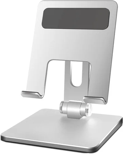 Vista 9 de Tissting Soporte ajustable para tableta, soporte para tableta de aleación de aluminio, plegable, antideslizante, soporte de escritorio, portátil