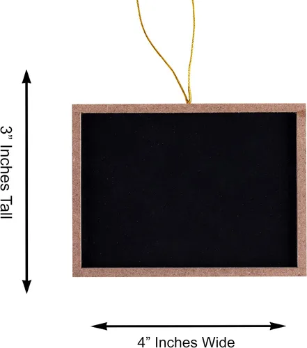 Vista 5 de Super Z Outlet Mini pizarra rectangular de tiza colgante con marco de madera de 3 x 4 pulgadas para artes y manualidades, numeración de mesa