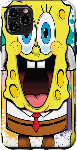 Vista 13 de Funda para iPhone 17 de Bob Esponja con salpicaduras de pintura