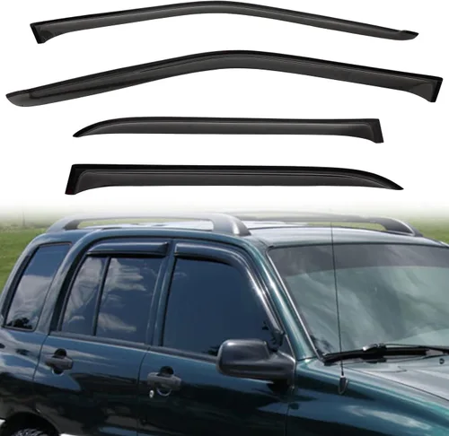 Vista 40 de Protectores de lluvia compatibles con modelos Trailblazer/GMC Envoy 2002-2009 para 5 pasajeros, visera de ventana lateral, deflector de viento