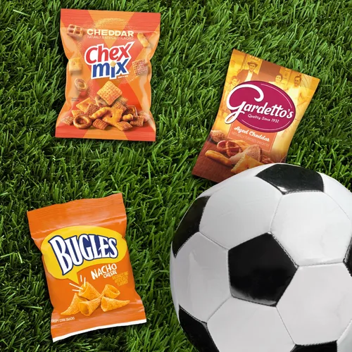 Vista 6 de Cheesy Mix Paquete variado de aperitivos, Chex Mix Cheddar, Bugles Nacho Cheese, Gardetto's Aged Cheddar, 20 unidades, 28.875 oz