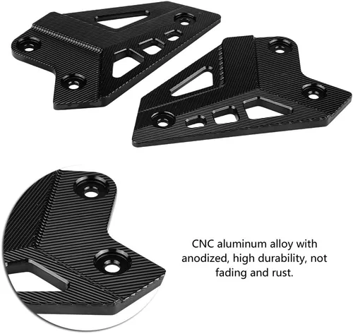 Vista 4 de Reposapiés de la motocicleta Protector de la clavija del pie Protector de la cubierta protectora del talón para Z900 2017-(negro)