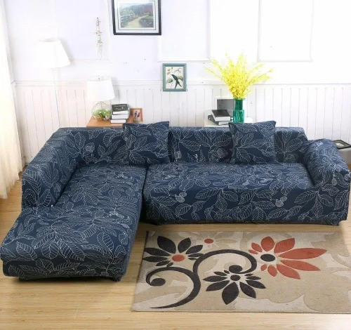 Vista 6 de ele ELEOPTION - Funda para sofá seccional de tela elástica universal para sofá en forma de L, protector para sala de estar (forma de L 3+3 plazas)