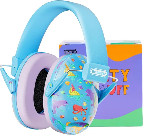 Vista 13 de Dr.meter EM200 Noise Cancelling Headphones for Kids Cute Cat Ear Muffs Rosa
