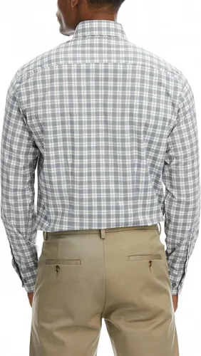 Vista 4 de Perry Ellis Camisa de vestir de manga larga con botones para hombre