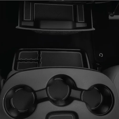 Vista 5 de CupHolderHero compatible con accesorios clásicos RAM 1500 2013-2024 – Insertos de portavasos interiores personalizados premium antideslizantes