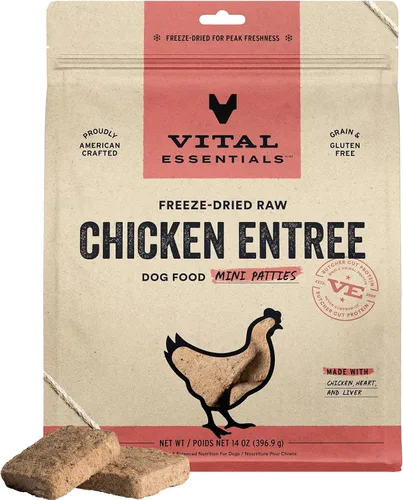 Vista 10 de Vital Essentials Alimento crudo liofilizado para perros, mini empanadas de conejo, 14 onzas
