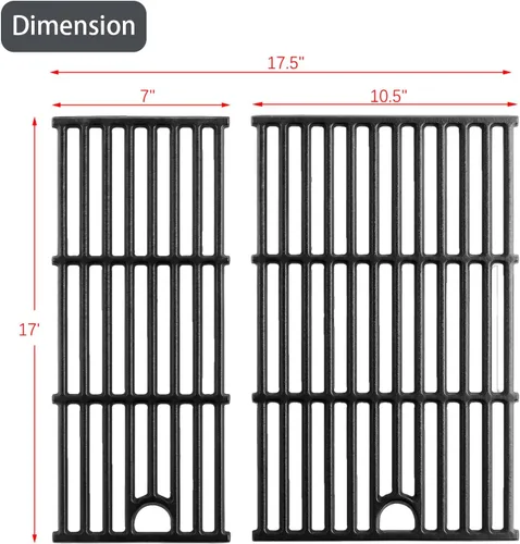 Vista 3 de G426-0005-W1 G426-0004-W1 463630021 Piezas de repuesto para parrilla Charbroil Rejillas de parrilla 463660021 Rejillas de cocina de hierro fundido