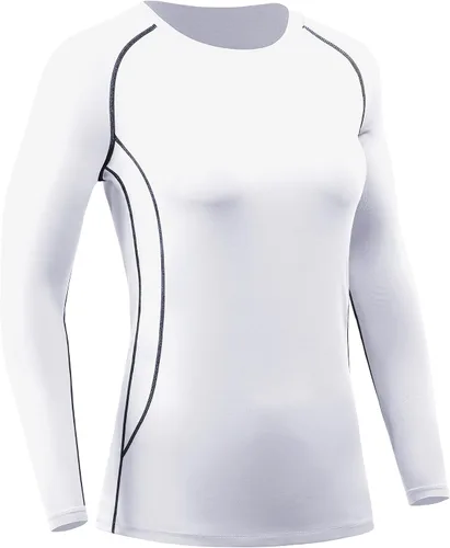 Vista 77 de CADMUS Paquete de 1 o 3 camisetas de entrenamiento de manga larga para mujer, camiseta de compresión de ajuste seco para correr