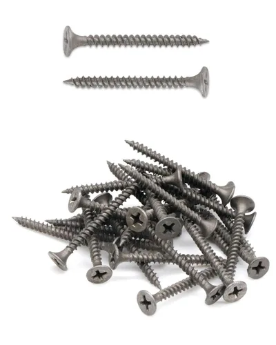 Vista 8 de Tornillos Phillips de cabeza plana #6x1 para paneles de yeso de rosca fina, tornillo de madera de punta afilada, acero al carbono 1022A, fosfato gris