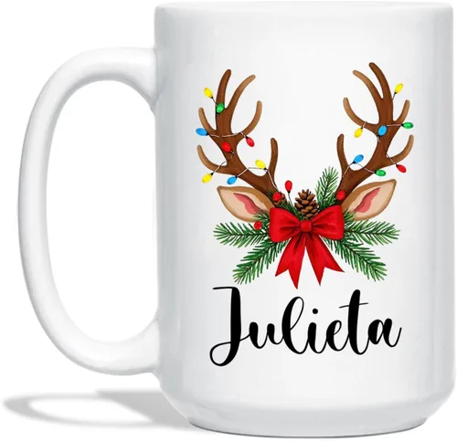 Vista 8 de Taza Personalizada Construcción De Muñeco De Nieve Con Nombre, Taza De Café De Navidad Muñeco De Nieve, Tazas De Árbol De Navidad Personalizadas