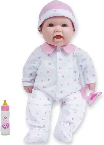 Vista 8 de JC Toys, La Baby, muñeca bebé de 16 pulgadas, cuerpo suave y lavable, color azul, con accesorios, para niños de 12 meses en adelante, diseñada por