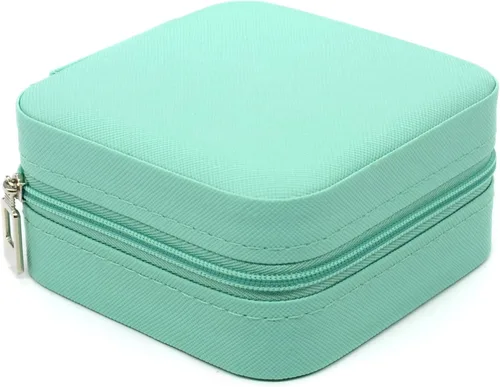 Vista 3 de KEINE MARKE Joyero pequeño, estuche portátil de viaje para anillos, colgantes, aretes, collares, organizadores de pulseras, cajas de almacenamiento