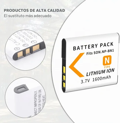 Vista 4 de 2X NP-BN1 NPBN1 Batería y Cargador LCD para Sony DSC-WX30 WX50 WX100 WX150