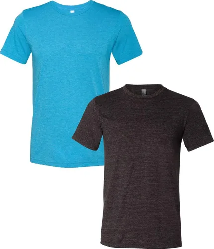 Vista 264 de Bella Canvas 3413c para hombre (1) Triblend verde + (1) Triblend rojo