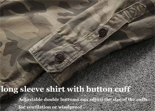 Vista 4 de Admitted &Feeling Camiseta táctica de camuflaje BDU para hombres, camisas militares para hombres, táctica, carga, pesca, senderismo, trabajo, TDU