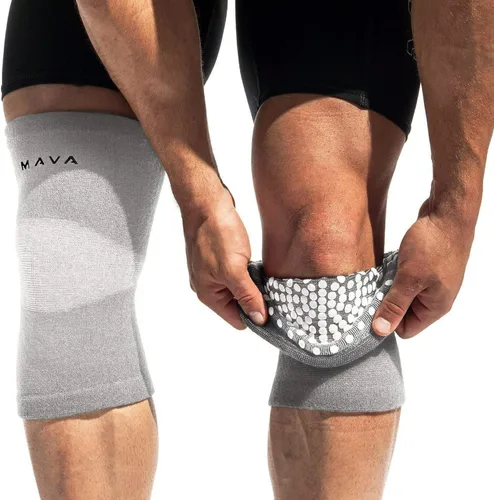Vista 2 de Rodillera MAVA para mujeres y hombres: rodillera reflexológica, comodidad articular, hinchazón y comodidad. Diseño antideslizante y circulación