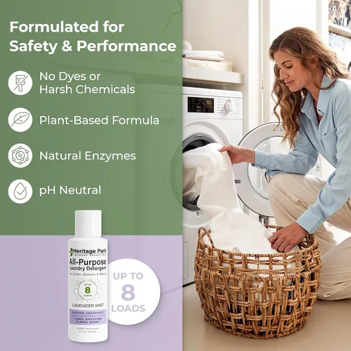 Vista 2 de Heritage Park - Detergente para ropa de lujo Detergente para ropa natural y enzimático probado por dermatólogos, a base de plantas, respetuoso