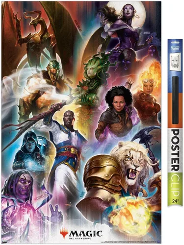 Vista 17 de Trends International Magic: The Gathering - Póster de pared de cuadrícula, 14.72 x 22.37 pulgadas, versión enmarcada de madera de granero