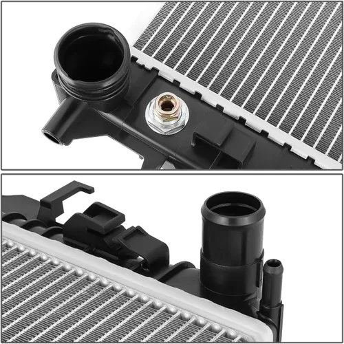 Vista 3 de DNA Motoring OEM-RA-13254 Radiador de núcleo de aluminio de 1 fila compatible con 07-09 Sprinter 2500 3500,26-11/16 pulgadas de ancho x 15-11/16