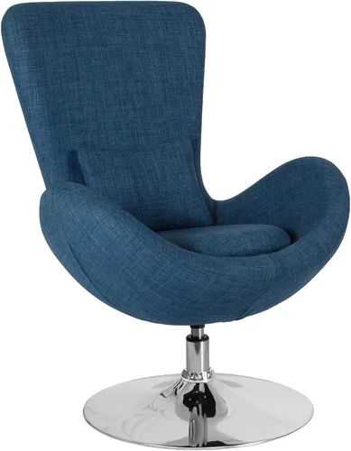 Vista 25 de Flash Furniture Egg Series Grey LeatherSoft Silla de recepción lateral Gris Leathersoft