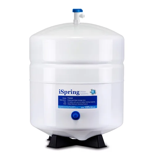 Vista 2 de iSpring T32M Tanque de almacenamiento de agua presurizada y F9K Juego de cartuchos de repuesto de filtro de agua de ósmosis inversa de 1 año