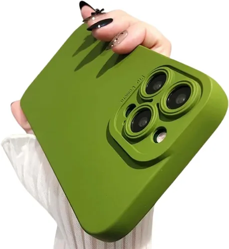 Vista 9 de Casechics Funda compatible con iPhone, silicona líquida mate [protección militar contra caídas] protección de lente de cámara, funda suave a prueba