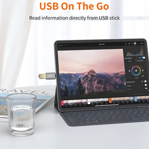 Vista 3 de Adaptador USB C a USB [paquete de 2], adaptador OTG Thunderbolt 3 a USB 3.0 compatible con MacBook Pro, Chromebook, Pixelbook, Microsoft Surface Go
