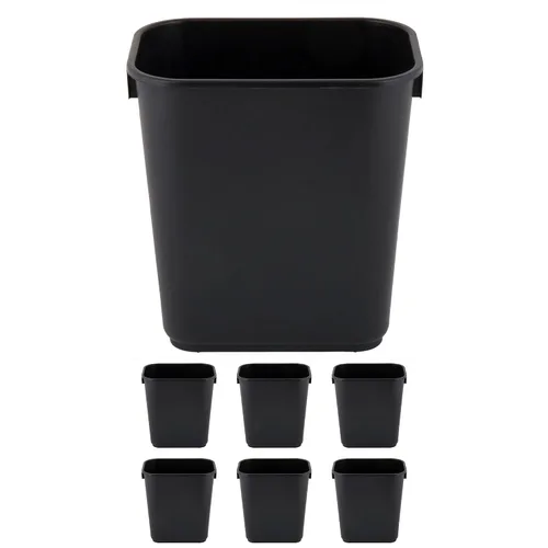 Vista 46 de Cubo de basura rectangular beige de 10 galones para restaurante, papelera comercial, papelera de plástico para oficina, cubo de basura para baño