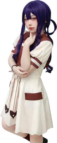 Vista 5 de C-ZOFEK Disfraz de cosplay Hanako-kun Akane Aoi para mujer