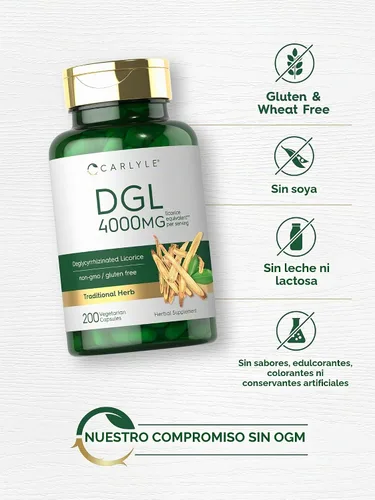 Vista 5 de Carlyle DGL Extracto de regaliz 200 cápsulas vegetarianas
