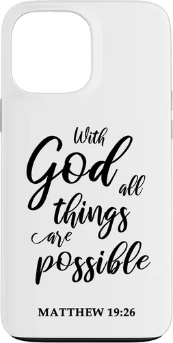 Vista 24 de Christian Message Faith Jesus Matthew 19:26 Case for iPhone 17